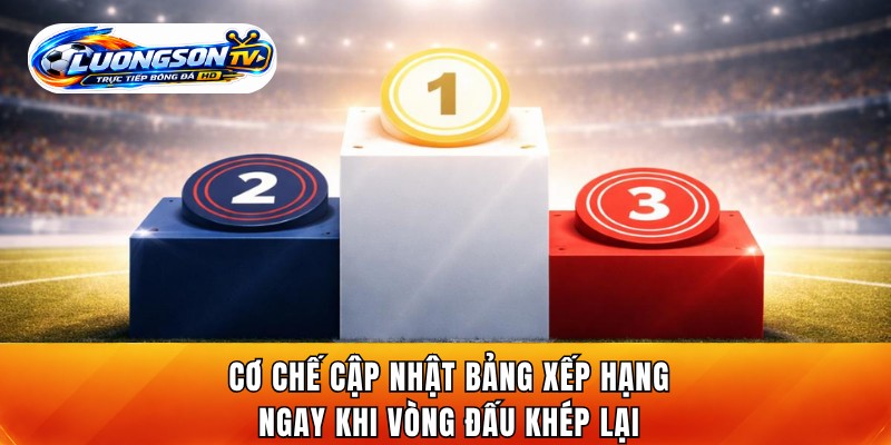 Cơ chế cập nhật bảng xếp hạng ngay khi vòng đấu khép lại