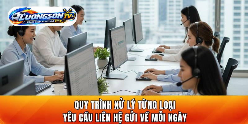 Quy trình xử lý từng loại yêu cầu liên hệ gửi về mỗi ngày